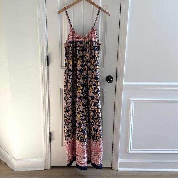 Bucket List Pants - Bucket List Boho Paisley Wide Leg Romper Jumpsuit, Size Small